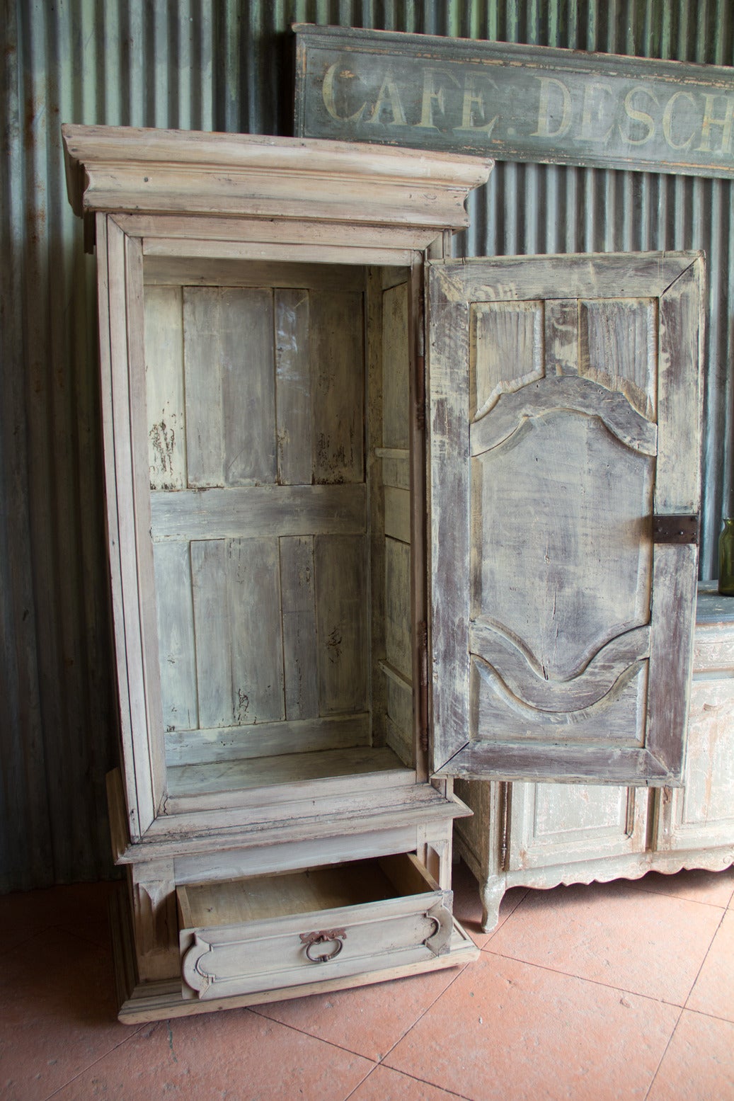 18th Century Bleached Oak Armoire 2