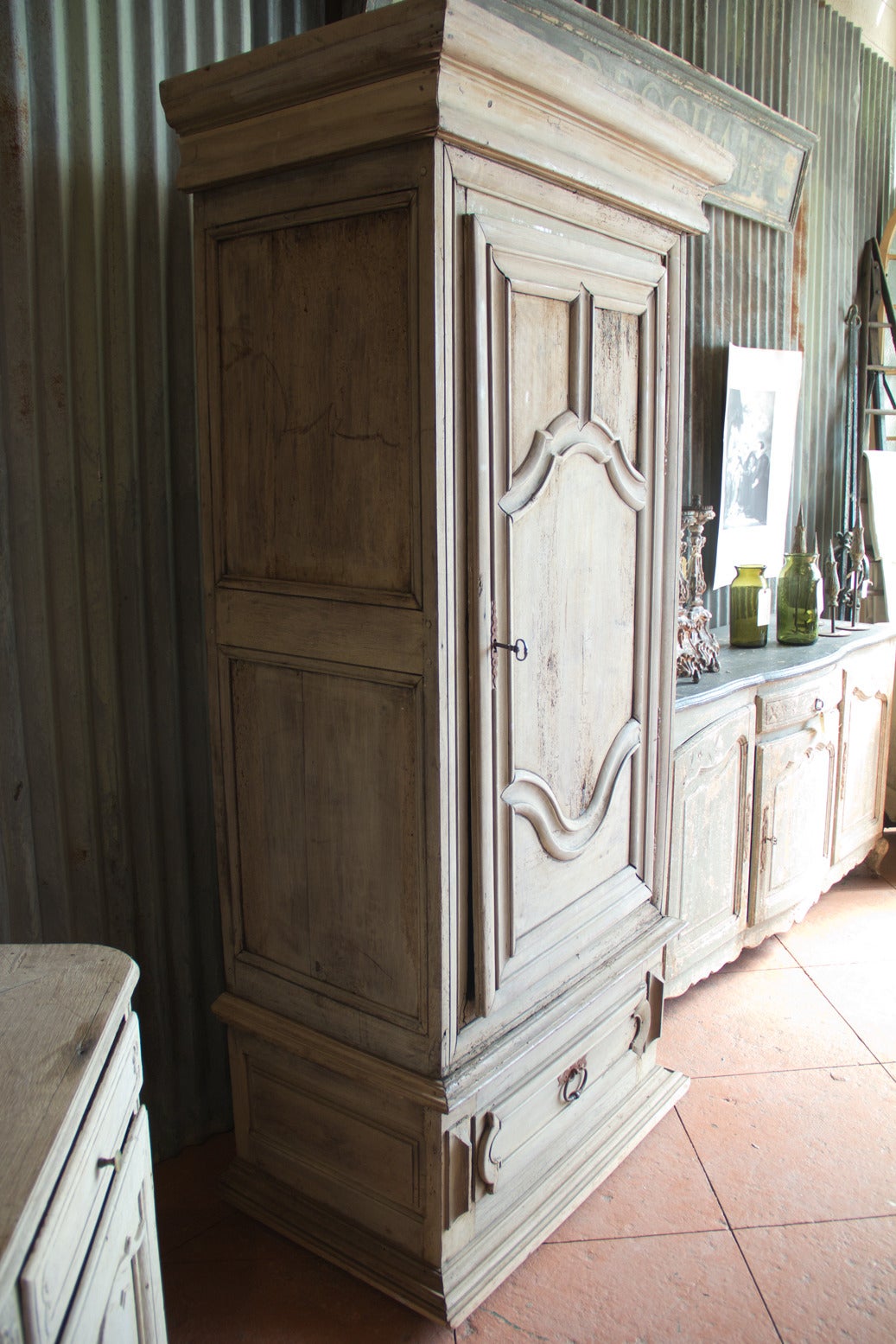 18th Century Bleached Oak Armoire 6