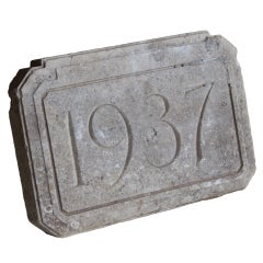 English Vintage Bathstone Plaque 6
