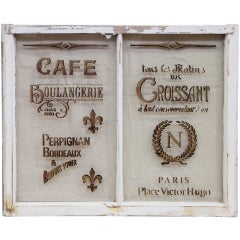Antique French Napoleon Cafe Boulangerie Window