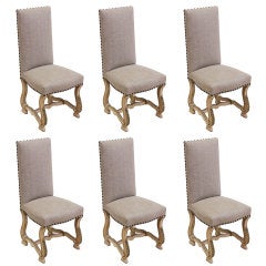 Set of 6 Vintage Os de Mouton Dining Room Chairs