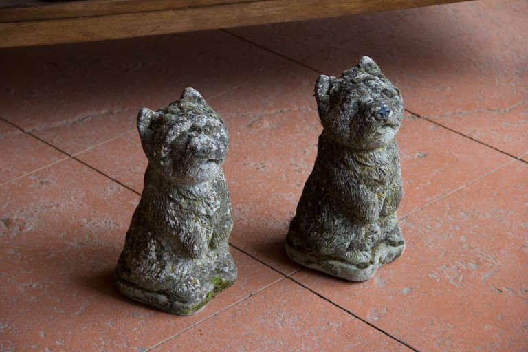 An adorable pair of vintage English composite stone 
