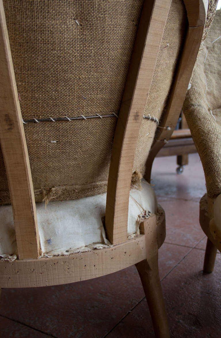 Pair of Vintage French Ladies' Tub Chairs 3