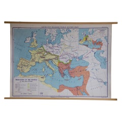 Vintage Knowlton-Wallbank World History Roll DownMap