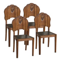 Set of 4 Art Deco Dining Chairs