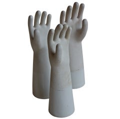 Set of Three Retro Glove Moulds