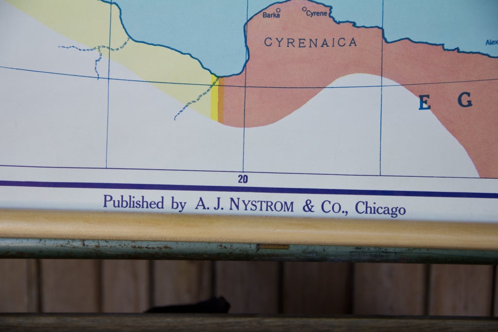 Vintage Knowlton-Wallbank World History  Roll DownMap 4