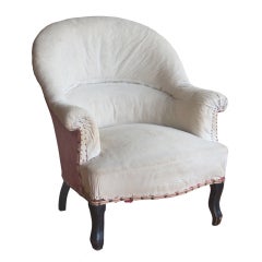 Antique French Ladies Tub Chair