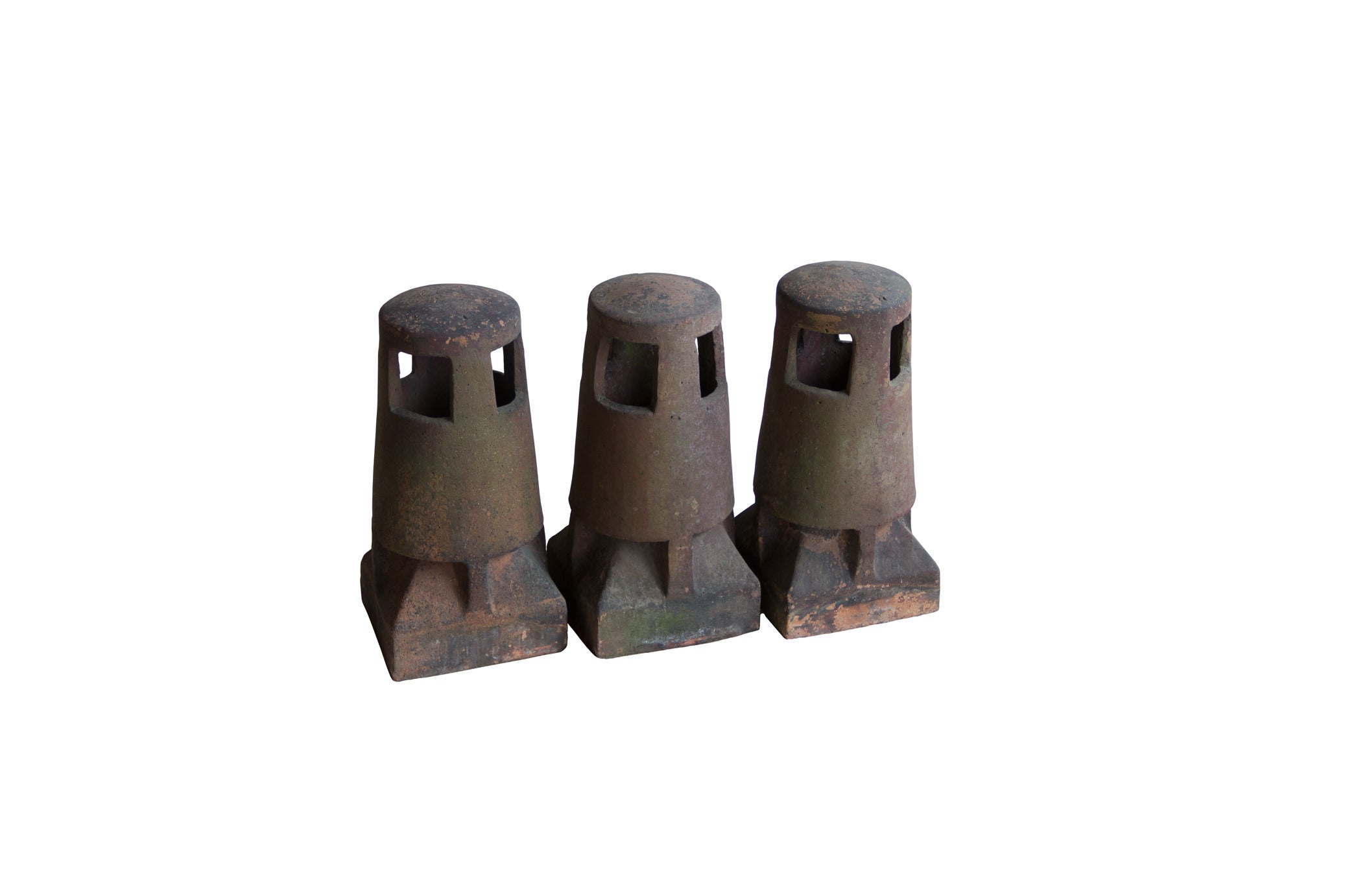 Set of 3 Victorian Chimney Pots
