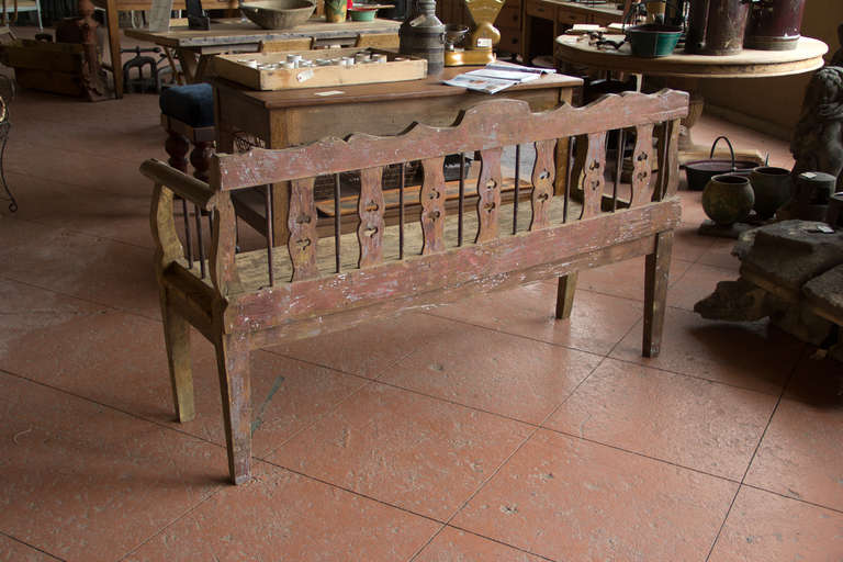 19th Century Painted Gustavian Bench 5