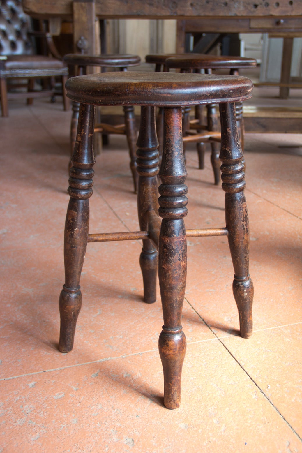 antique pub stools