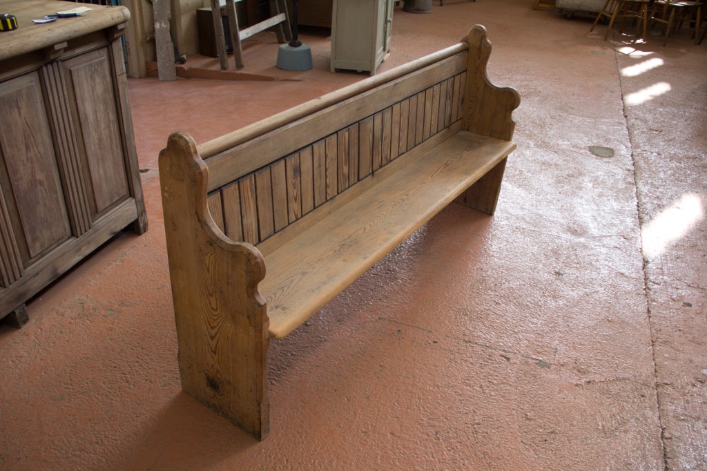 Wood 19th Century Welsh Chapel Bench