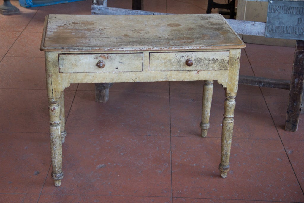 19th Century Rare Antique Irish Pine Desk