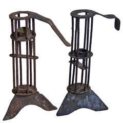 Pair of Rare Antique French Candle Stands