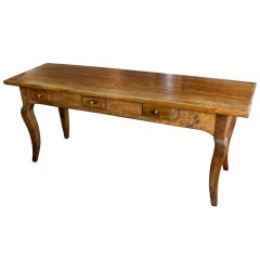 19th Century French Beechwood Table