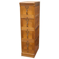 Used Belgian Art Deco Filing Cabinet