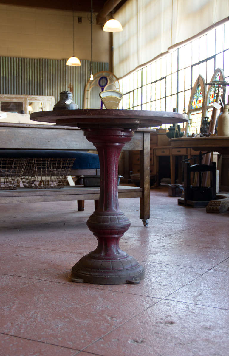 Victorian Antique English Marble Topped Pub Table