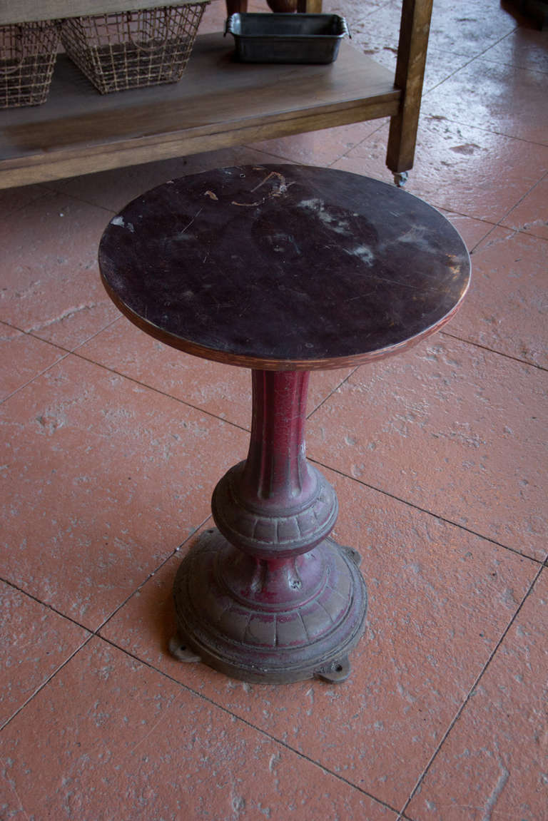 Antique English Marble Topped Pub Table 3