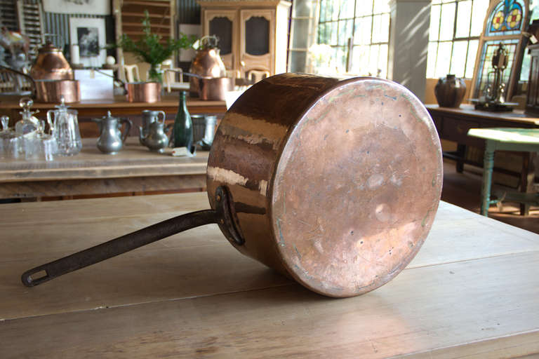 Large Antique Copper Pot 1