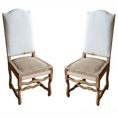 Pair of Vintage French Os Du Mouton Chairs