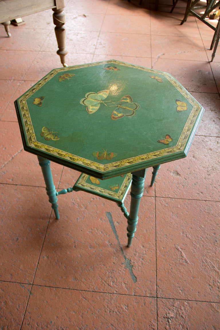 decoupage table antique Table Vintage Decoupage English at 1stdibs