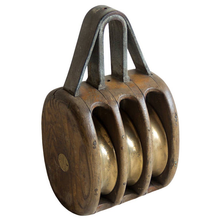 Antique Maritime Pulley Hoist at 1stdibs