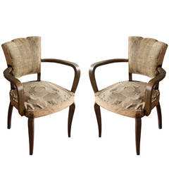 Pair of French Art Deco Ladies Chairs