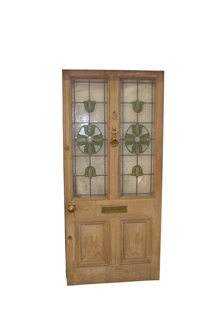 Victorian Leaded Glass Door For Sale at 1stdibs