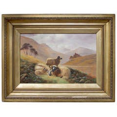 Vintage English Oil Painting signed F. Hall