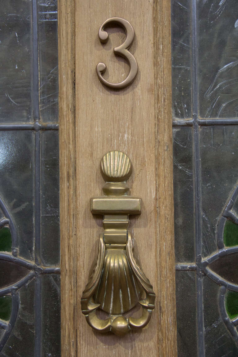 British Victorian Leaded Glass Door