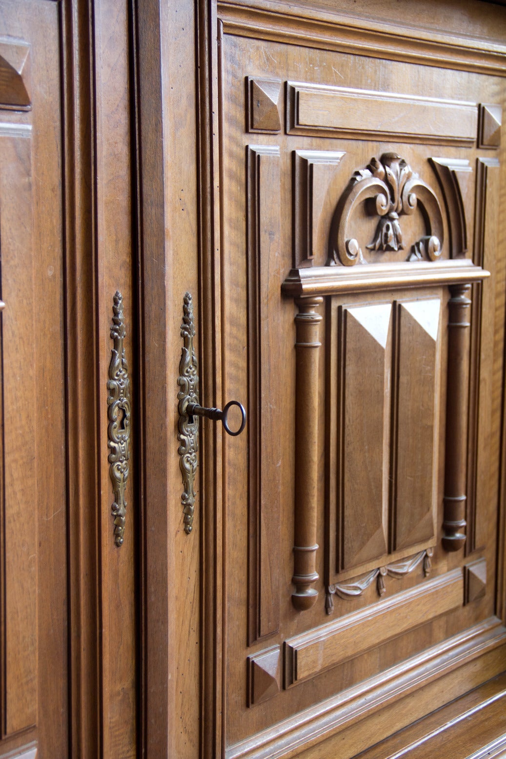 Wood Henry II Style Walnut Buffet
