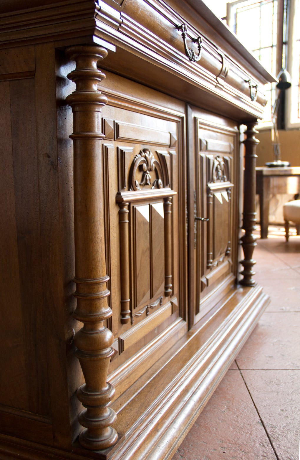 Henry II Style Walnut Buffet In Good Condition In Calgary, Alberta