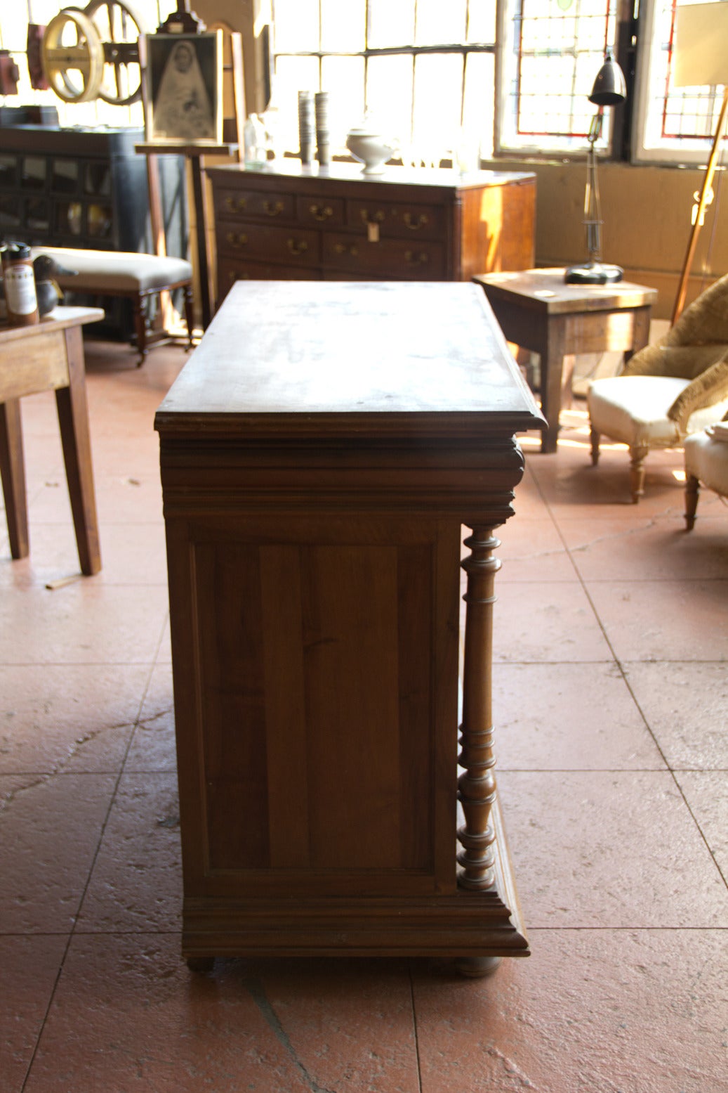 French Henry II Style Walnut Buffet