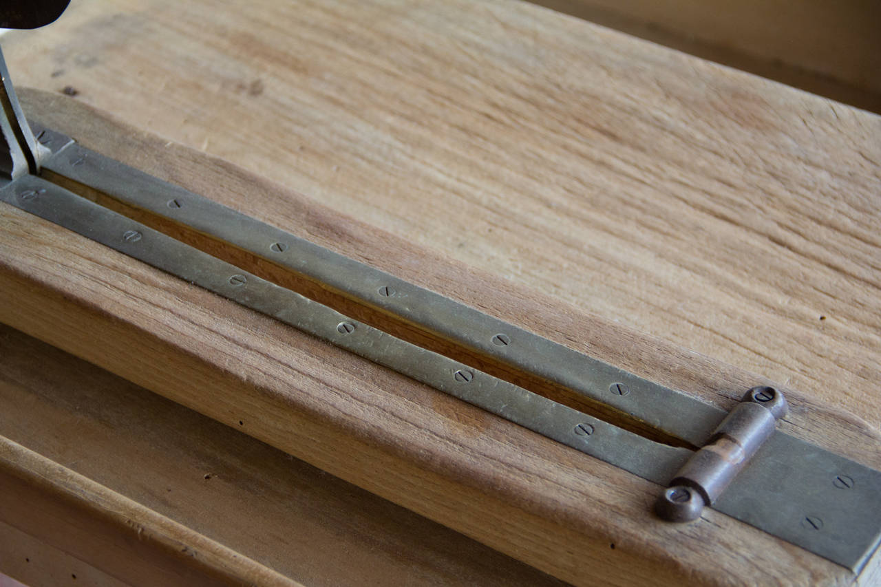 Antique French Bread Cutting Board on Stand 1