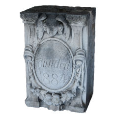 19th Century Carved Limestone Plaque
