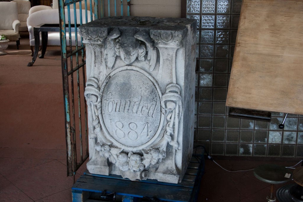 19th Century Carved Limestone Plaque