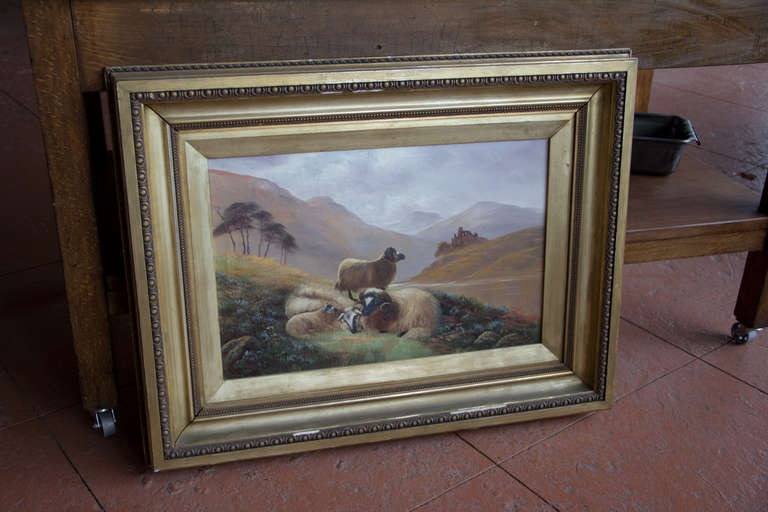 Vintage English Oil Painting signed F. Hall
