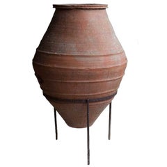 Antique 19th Century Turkish Amphora in Stand