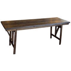 English Vintage Trestle Table