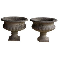 Pair of Vintage Garden Urns