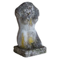 19th Century Female Stone Torso