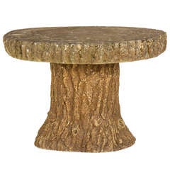 Antique Cement Faux Bois Table