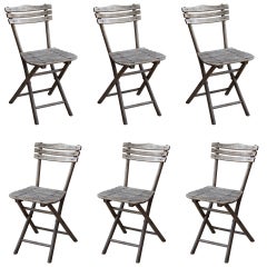 Set of 6 English Vintage Wooden Chairs