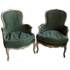 Pair 19th Century French Bergere Chairs