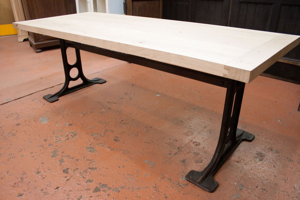 British Industrial Dining Room Table
