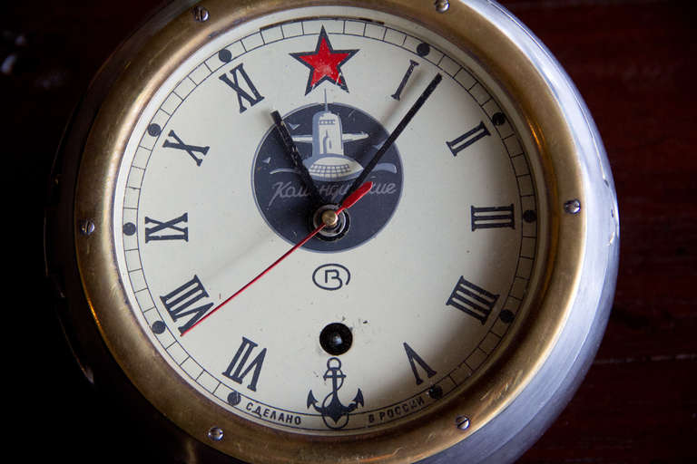 Industrial Vintage Russian Submarine Clock