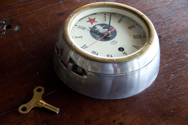 Vintage Russian Submarine Clock In Good Condition In Calgary, Alberta