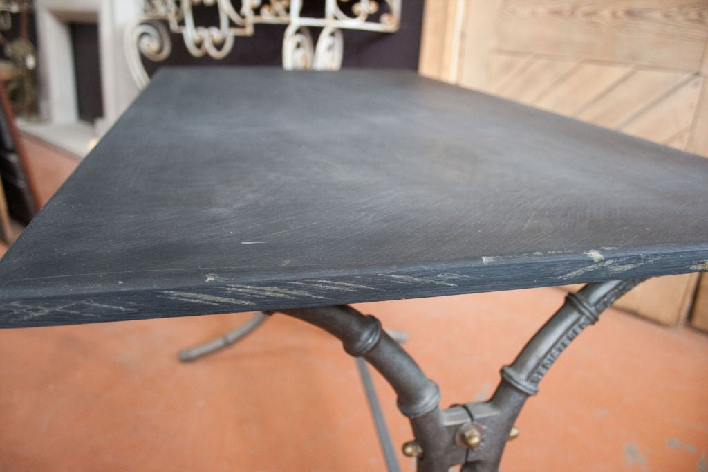19th Century Faux Bamboo Table with Welsh Slate Top 2