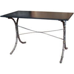 19th Century Faux Bamboo Table with Welsh Slate Top