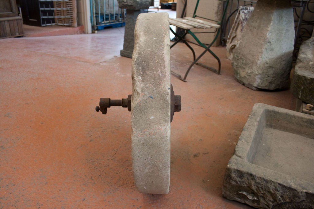 antique grinding stone wheel